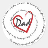 Papa - Fatherly Love Ronde Sticker (Voorkant)