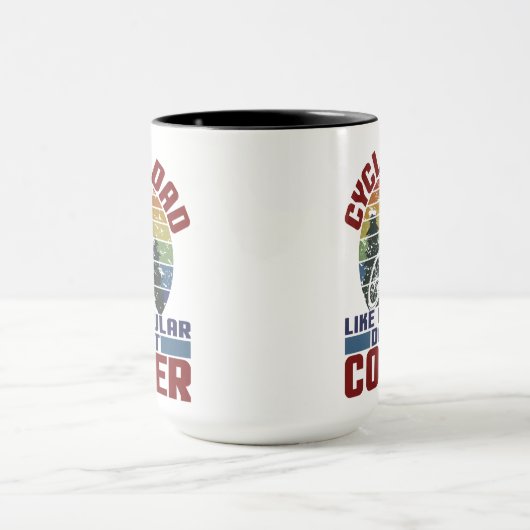 Papa fietsen als een gewone vader, maar koeler fie mok (Midden)