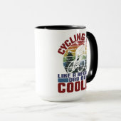 Papa fietsen als een gewone vader, maar koeler fie mok (Voorkant rechts)