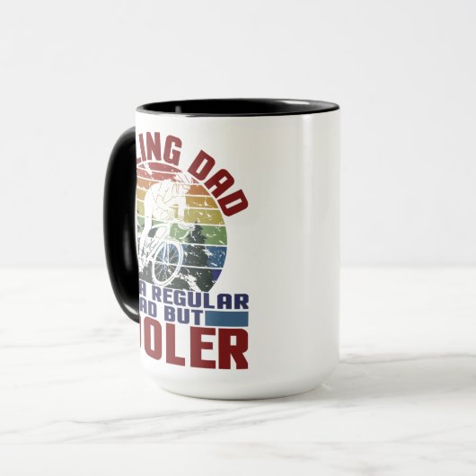 Papa fietsen als een gewone vader, maar koeler fie mok (Voorkant links)