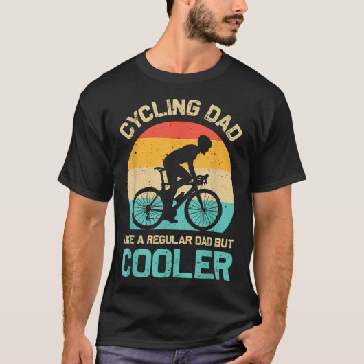 Papa fietsen als een gewone vader, maar koeler gra t-shirt (Voorkant)