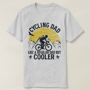 Papa fietsen als een gewone vader, maar koeler gra t-shirt
