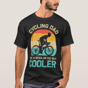 Papa fietsen als een gewone vader, maar koeler gra t-shirt
