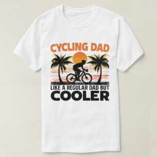 Papa fietsen als een gewone vader, maar koeler gra t-shirt