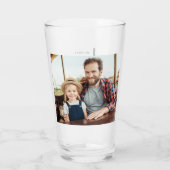 Papa First Love for ever Hero Personalized Foto Glas (Achterkant)
