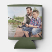 Papa Fisher aangepaste foto op rug cadeau koelbox Blikjeskoeler (Achterkant)