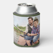 Papa Fisher aangepaste foto op rug cadeau koelbox Blikjeskoeler (Blikje Achterkant)