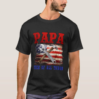 Papa Fixer van alle dingen Gereedschap Papa Vaders T-shirt