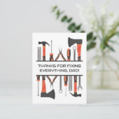Papa Fixing Tools, Garageworkshop, Vaderdag, Feestdagenkaart (Staand voorkant)