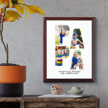 PAPA Foto Collage Cutout Grandchildren Names Plaqu Troffee Gedenkplaat<br><div class="desc">PAPA fotoplaque, die met 4 van uw favoriete foto's en uw douanebericht wordt gepersonaliseerd. Dit ontwerp heeft fotobrief uitsnijtypografie die het woord "PAPA"vormt en het fotomalplaatje zal dit voor u automatisch creëer. Als u om het even welke problemen met uw afbeeldingen hebt die mooi tonen, probeer uploadend hen in portretformaat....</div>