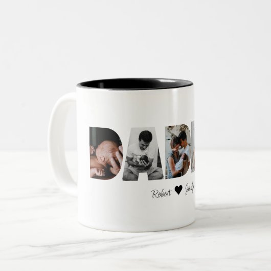 Papa Foto Collage Mok voor Vaderdag (Voorkant links)