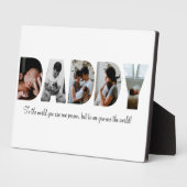 Papa Foto Collage Plaque voor Vaderdag Fotoplaat (Zijkant)