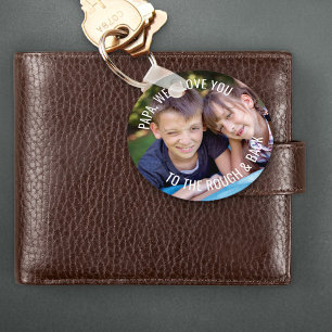Papa Foto Houdt van Jou naar de Rough en Terug Sleutelhanger