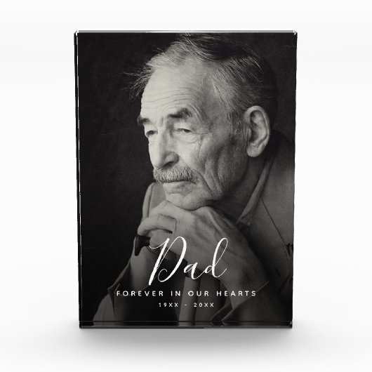 Papa Foto Memorial Begrafenis Tribute (Voorkant)