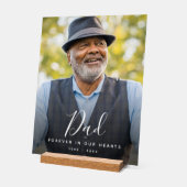 Papa Foto Memorial Begrafenis Tribute Acryl Bord (Hoek)