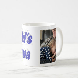 Papa foto met blauwe tekst koffiemok