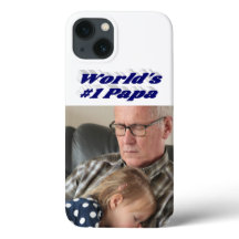 Papa foto met donkerblauwe tekst