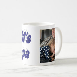 Papa-foto met donkerblauwe tekst koffiemok
