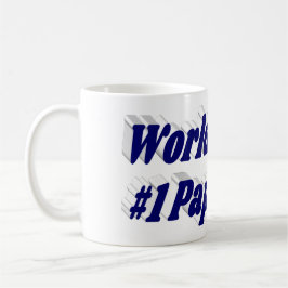 Papa-foto met donkerblauwe tekst koffiemok