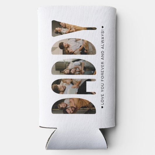 PAPA Fotobrieven Vaderdag Seltzer Blikjeskoeler (Achterkant)