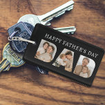 Papa Fotocollage Happy Vaderdag Sleutelhanger<br><div class="desc">Pap fotocollage sleutelhanger. Personaliseer het door uw eigen foto's toe te voegen. Geweldige kerst,  verjaardag of Vaderdag cadeau voor elke vader.</div>