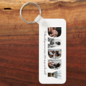 Papa Fotocollage Keepsake, Vaderdag Gift Sleutelhanger (Voorkant)