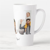 Papa fotocollage, uniek cadeau voor papa latte mok (Rechts)