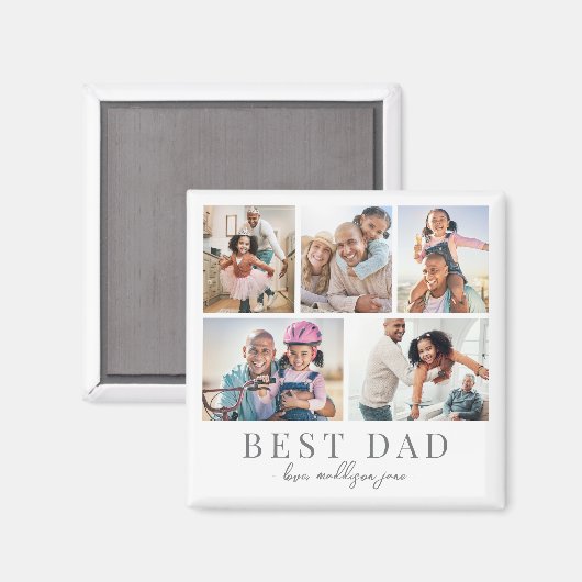 Papa Fotocollage Vader Magneet (Voorkant / Achterkant)