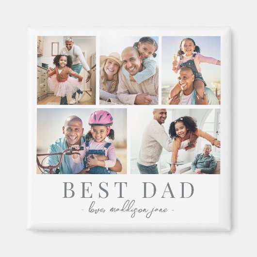 Papa Fotocollage Vader Magneet (Voorkant)