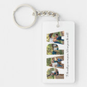 Papa Fotocollage, Vaderdag Foto Keepsake Sleutelhanger (Voorkant)