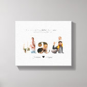 Papa fotocollage, verjaardagscadeau voor papa canvas afdruk (Voorkant)