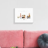 Papa fotocollage, verjaardagscadeau voor papa canvas afdruk (Insitu (Woonkamer))