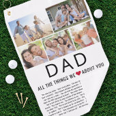 Papa fotografeert dingen waar we van houden over j golfhanddoek