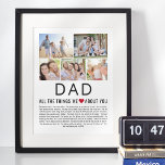 Papa fotografeert dingen waar we van houden over j poster<br><div class="desc">Maak een lijst van dingen die je leuk vindt aan je vader,  voeg wat favoriete foto's toe en je hebt een Vaderdag cadeau dat hij zal koesteren! Perfect voor verjaardagen en ook voor andere familieleden! &</div>