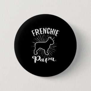 Papa Frans Bulldog Frans Puppy Hond Ronde Button 5,7 Cm