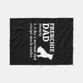 Papa Frans Bulldog Franse puppy hond Fleece Deken (Voorkant (Horizontaal))