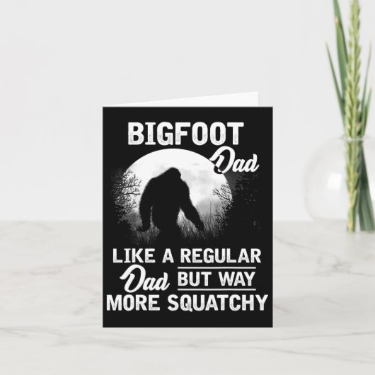 Papa Funny Sasquatch Bigfoot Vaderdag Cadeau  Kaart (Voorkant)
