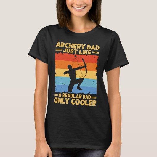 Papa Funny Vaderdag Archer Bow Hunter D T-shirt (Voorkant)