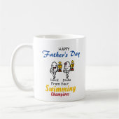 Papa Funny zwemmer Sperm Father Swimming Champions Koffiemok (Links)