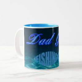 Papa gaat vissen tweekleurige koffiemok