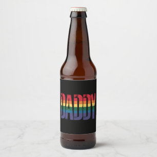 Papa Gay Pride Maand LGBTQ Vaderdag Regenboog Bier Etiket