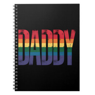 Papa Gay Pride Maand LGBTQ Vaderdag Regenboog Notitieboek