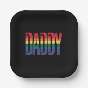 Papa Gay Pride Maand LGBTQ Vaderdag Regenboog Papieren Bordje