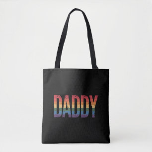 Papa Gay Pride Maand LGBTQ Vaderdag Regenboog Tote Bag