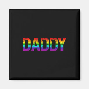 Papa Gay Pride Month Lgbtq Fathers Day Rainbow Fl Magneet