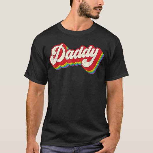 Papa Gay Pride Month LGBTQ Fathers Day Rainbow Fl T-shirt (Voorkant)