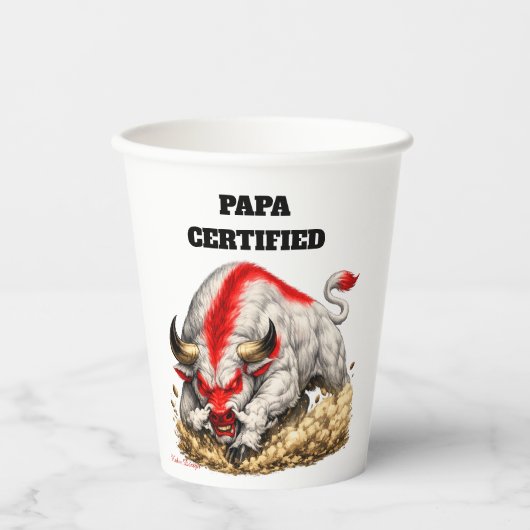 Papa Gecertificeerd Papieren Bekers (Voorkant)