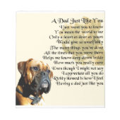 Papa gedicht - Boxer Dog Design Notitieblok (Voorkant)