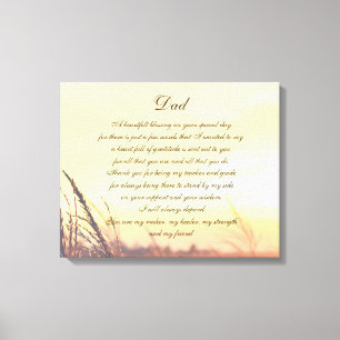 Papa-gedicht Canvas Afdruk