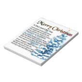 Papa-gedicht - kerstontwerp notitieblok (Linkerzijde)